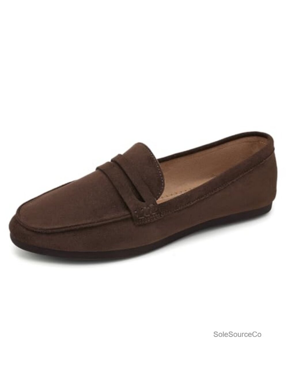 UBFEN Womens Penny Loafers Faux Suede Comfortable Walking Flats